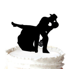 Country & Western Cow Boy Silhouette Wedding Cake Topper